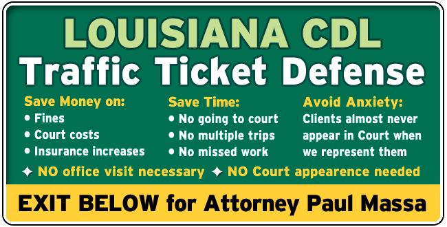 Bienville Parish - Arcadia CDL Speeding and Traffic Ticket Lawyer/Attorney Paul M. Massa | FREE Consultation