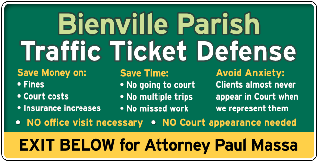 Bienville Parish Speeding & Traffic Ticket Lawyer Paul Massa Graphic 1